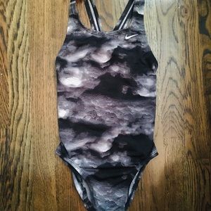 Cloud print Nike swim suit